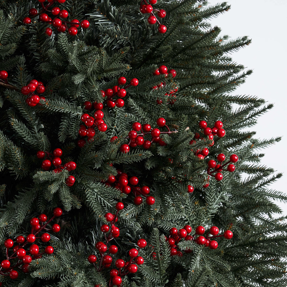 12/1PCS Set of Bright Red Artificial Christmas Tree Decoration Berries - DIY Holiday Decoration